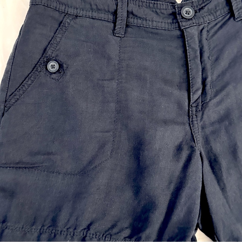 Calvin Klein Jeans Lightweight Navy Linen Shorts Size 6 - Picture 2 of 7